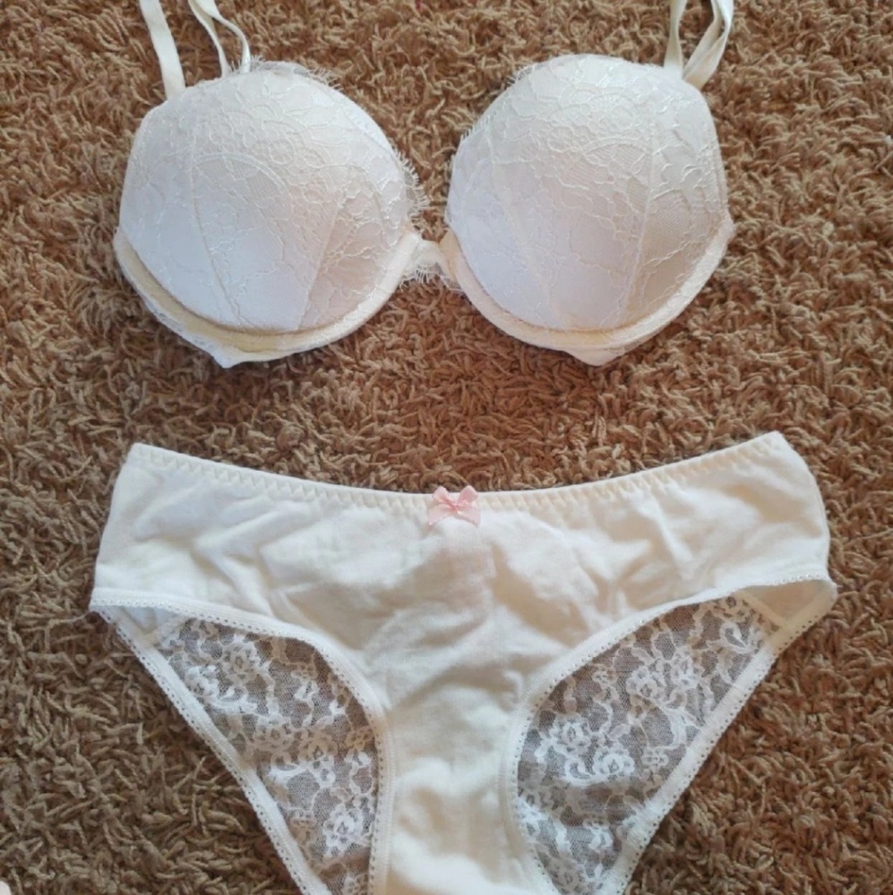White + pink sexy victorias secret set
